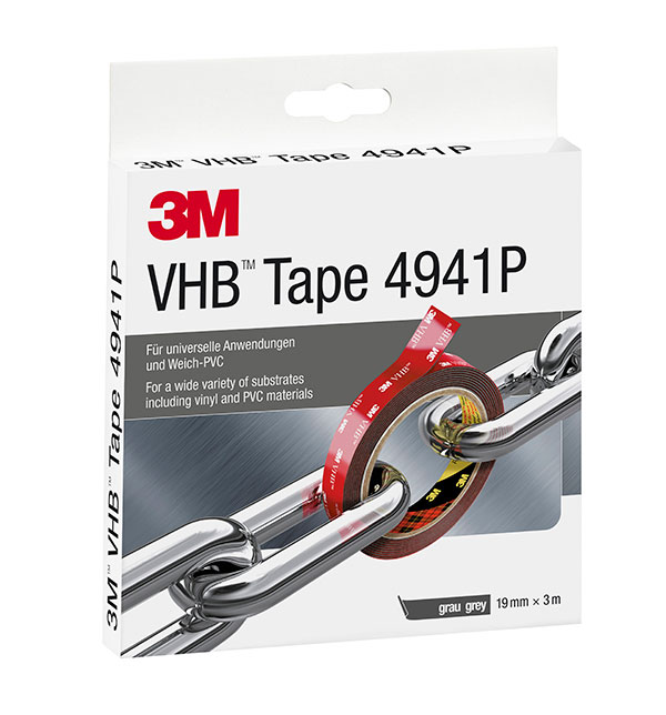 3M™ VHB™ Kurzrollen 4941 P doppelseitiges Klebeband für universelle  Anwendungen Farbe: grau