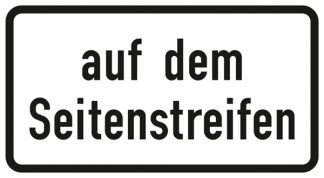 Verkehrszeichen – StVO auf dem Seitenstreifen